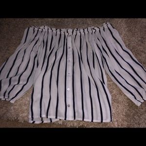 off the shoulder top- large
